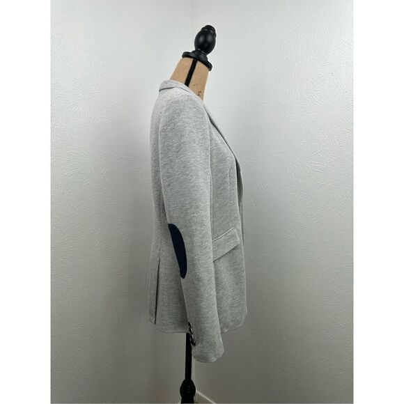 Tommy Hilfiger Women’s Grey Elbow-Patch Button-Cuff Blazer Size 12 - Picture 4 of 15